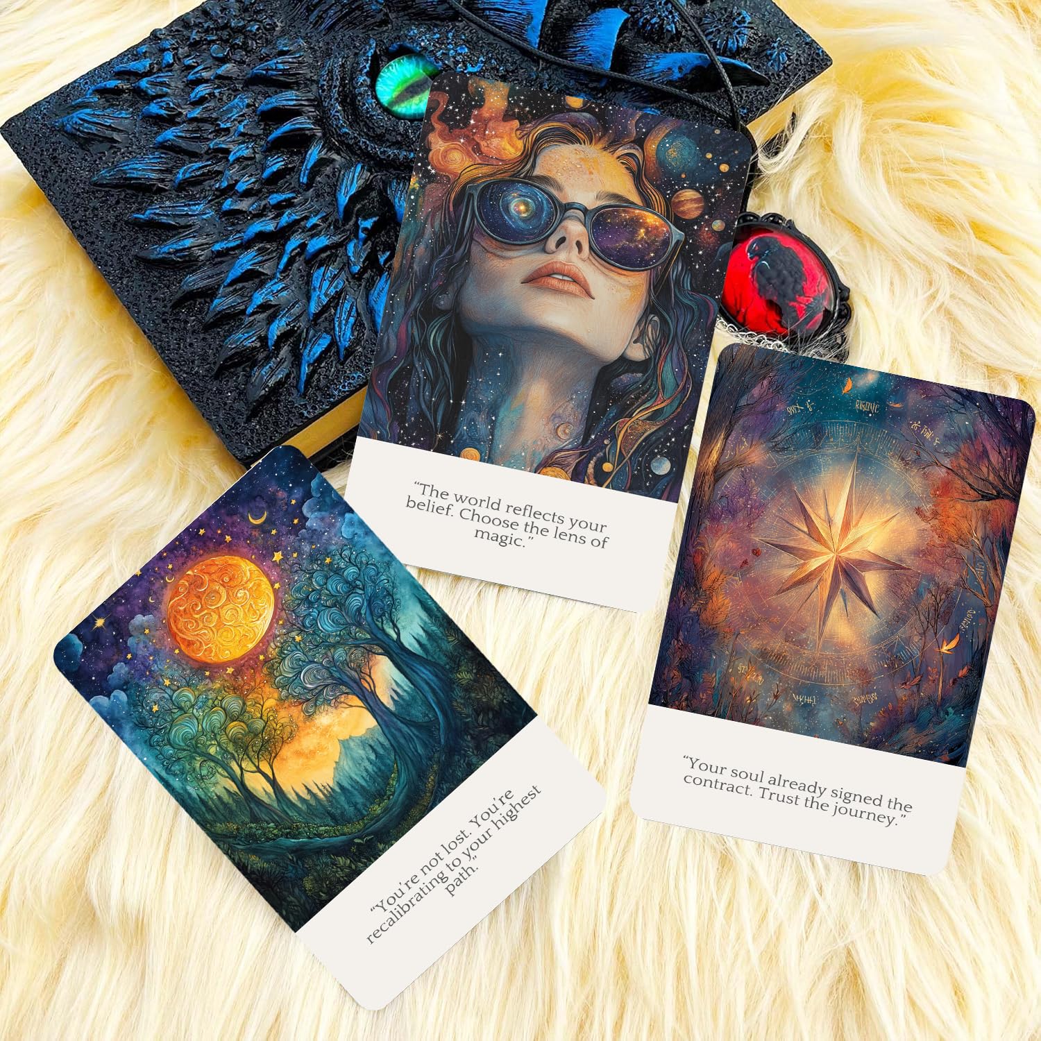 Amazon.co.jp: Cosmic Truths Oracleデッキ、意味が書かれたオラクル